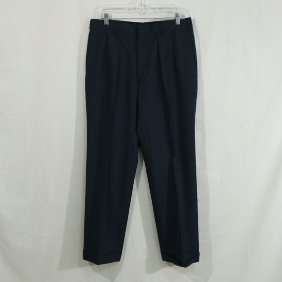 Brooks Brothers 100% Wool 2-Piece Suit 42R Navy Check Made in USA As-Is - Picture 2 of 15